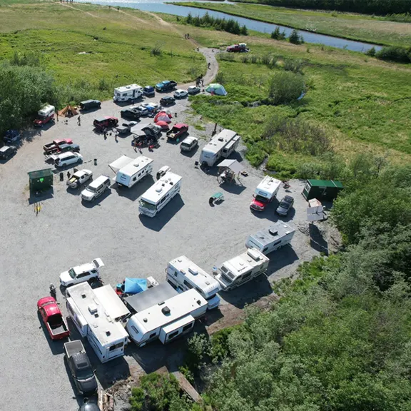Nash Bayfront Campground on Resurrection Bay near Seward, Alaska