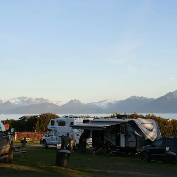 Ocean Shores RV Park overlooking Kachemak Bay in Homer, Alaska